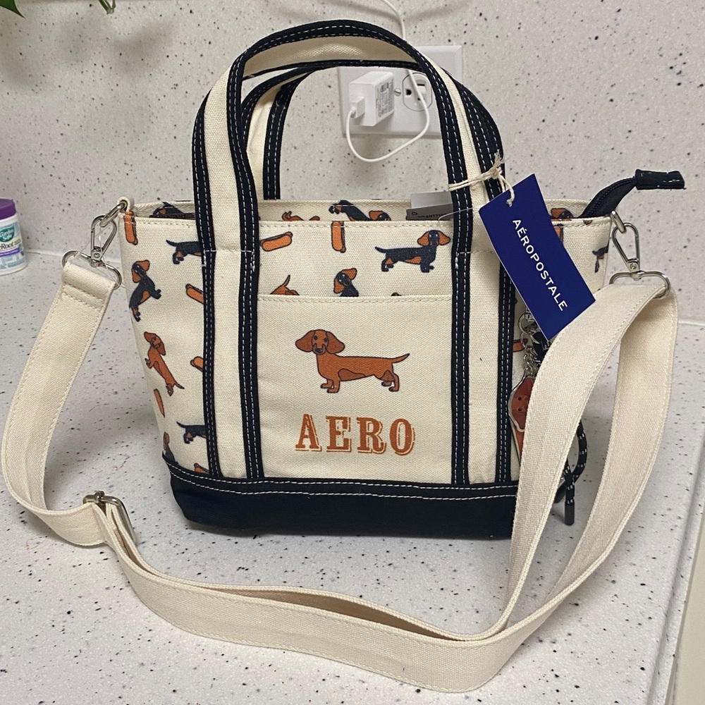 NWT.  Aeropostale, canvas, dachshund handbag. - Picture 15 of 15